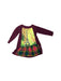 A Burgundy Long Sleeve Dresses from Junior Gaultier in size 6T for girl. (Front View)