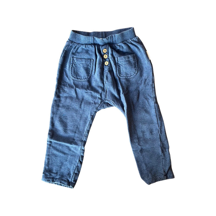 A Blue Casual Pants from Purebaby in size 3T for neutral. (Front View)