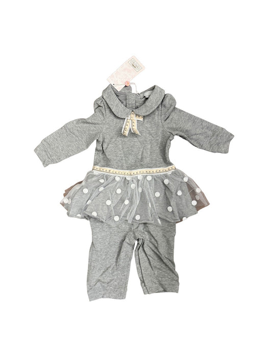 A Grey Overall Dresses from Nicholas & Bears in size 18-24M for girl. (Front View)