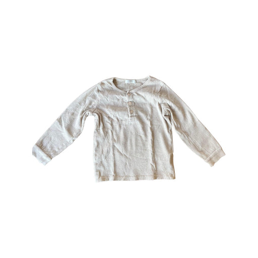 A Beige Long Sleeve Shirts from Purebaby in size 3T for neutral. (Front View)