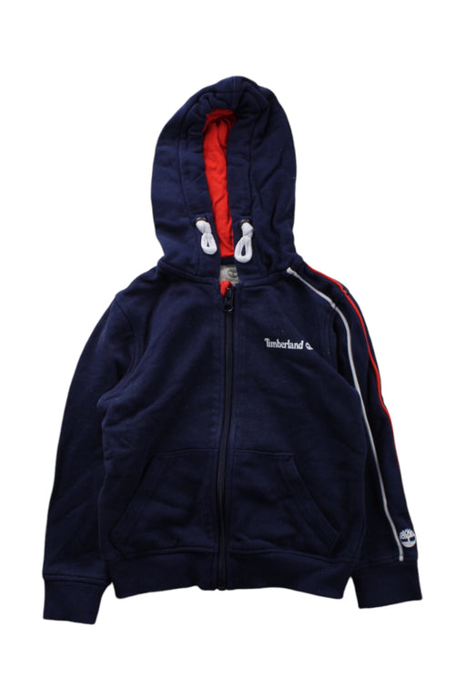 A Navy Hooded Sweatshirts from Timberland in size 4T for boy. (Front View)