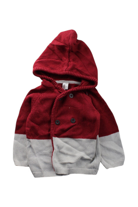 A Red Buttoned Sweatshirts from Orchestra in size 3-6M for neutral. (Front View)