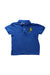 A Blue Short Sleeve Polos from Lacoste in size 3T for boy. (Front View)