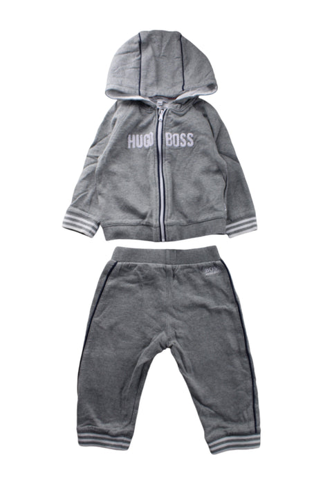 A Grey Pants Sets from Boss in size 12-18M for neutral. (Front View)