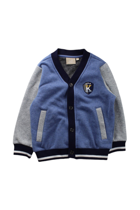 A Blue Lightweight Jackets from Chickeeduck in size 2T for boy. (Front View)