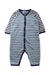 A Blue Long Sleeve Rompers from Petit Bateau in size 3-6M for neutral. (Front View)