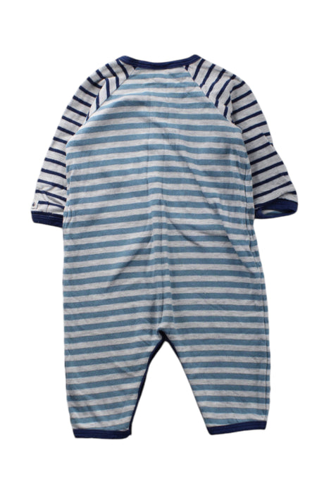 A Blue Long Sleeve Rompers from Petit Bateau in size 3-6M for neutral. (Back View)