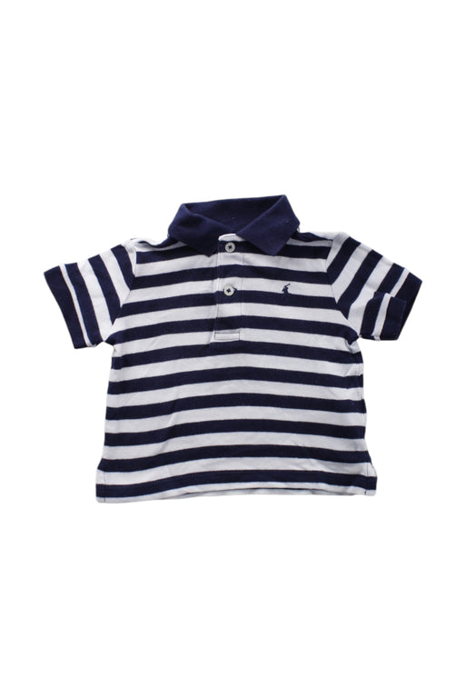 A Blue Short Sleeve Polos from Ralph Lauren in size 3-6M for neutral. (Front View)