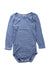 A Blue Long Sleeve Bodysuits from Petit Bateau in size 2T for neutral. (Front View)