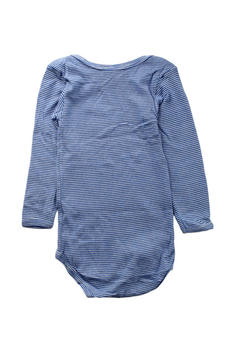 A Blue Long Sleeve Bodysuits from Petit Bateau in size 2T for neutral. (Back View)