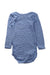 A Blue Long Sleeve Bodysuits from Petit Bateau in size 2T for neutral. (Back View)