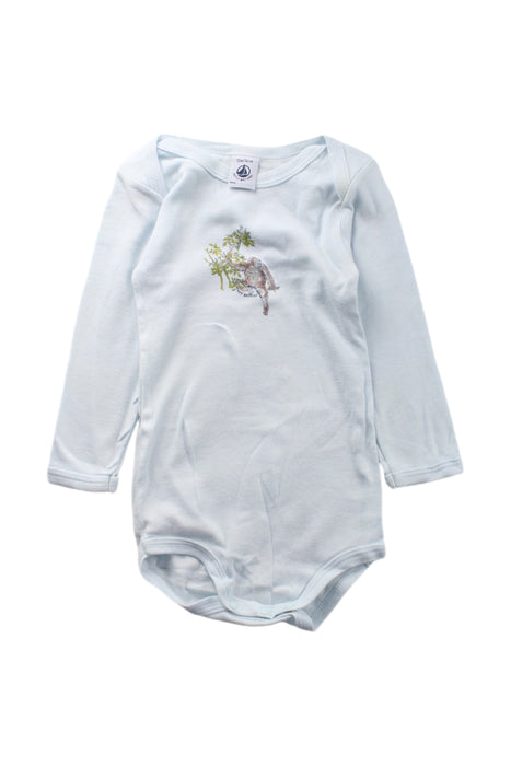 A White Long Sleeve Bodysuits from Petit Bateau in size 6-12M for neutral. (Front View)
