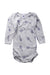 A Grey Long Sleeve Bodysuits from Petit Bateau in size 6-12M for neutral. (Front View)