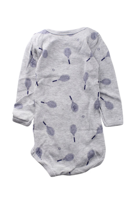 A Grey Long Sleeve Bodysuits from Petit Bateau in size 6-12M for neutral. (Back View)