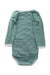 A Green Long Sleeve Bodysuits from Petit Bateau in size 6-12M for neutral. (Back View)