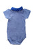 A Blue Short Sleeve Bodysuits from Petit Bateau in size 6-12M for neutral. (Back View)