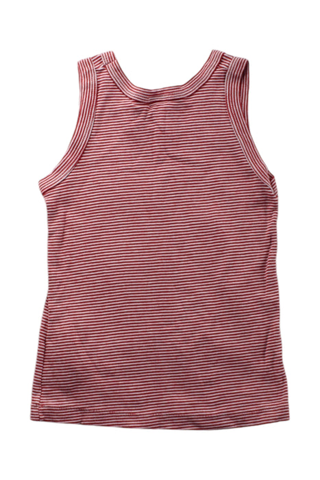 A Red Sleeveless T Shirts from Petit Bateau in size 4T for neutral. (Back View)