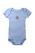 A Blue Short Sleeve Bodysuits from Petit Bateau in size 12-18M for neutral. (Front View)