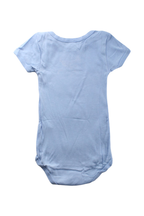 A Blue Short Sleeve Bodysuits from Petit Bateau in size 12-18M for neutral. (Back View)