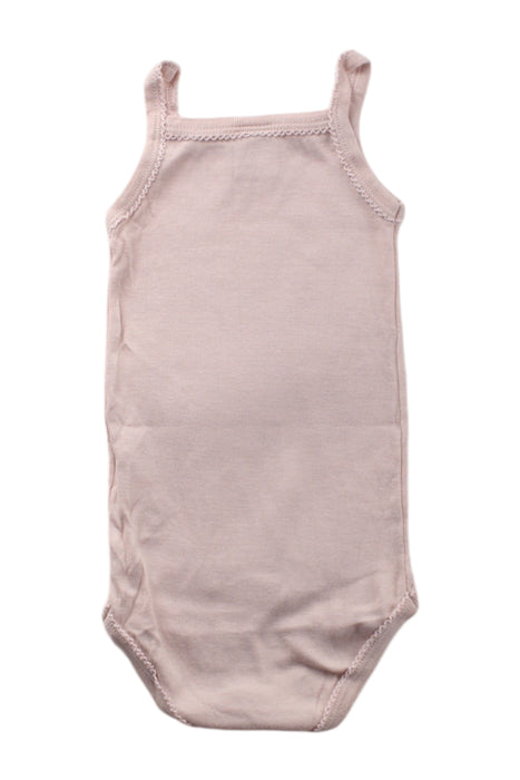 A Pink Sleeveless Bodysuits from Petit Bateau in size 3-6M for neutral. (Back View)