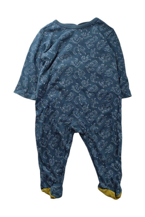 A Blue Long Sleeve Rompers from Petit Bateau in size 3-6M for neutral. (Front View)