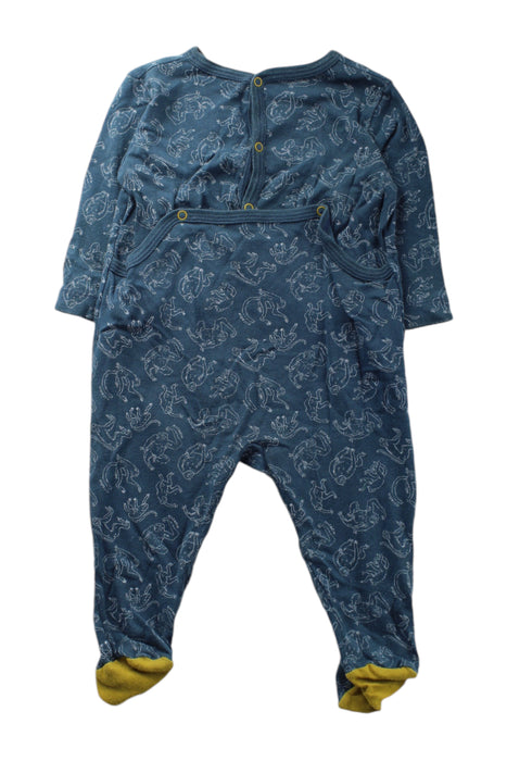 A Blue Long Sleeve Rompers from Petit Bateau in size 3-6M for neutral. (Back View)