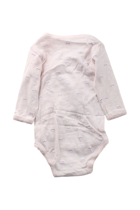 A Pink Long Sleeve Bodysuits from Bout'Chou in size 3-6M for neutral. (Back View)