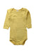 A Yellow Long Sleeve Bodysuits from Petit Bateau in size 3-6M for neutral. (Front View)