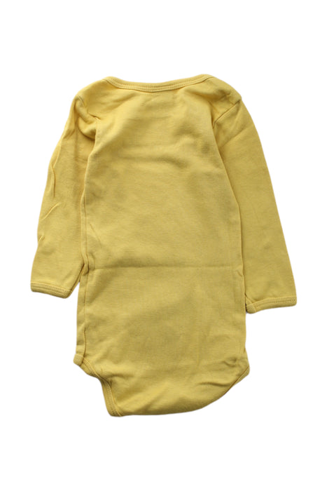 A Yellow Long Sleeve Bodysuits from Petit Bateau in size 3-6M for neutral. (Back View)