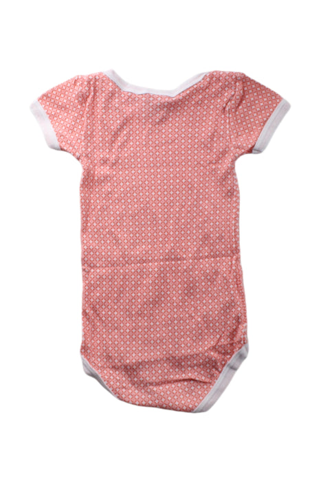 A Pink Short Sleeve Bodysuits from Petit Bateau in size 6-12M for neutral. (Back View)