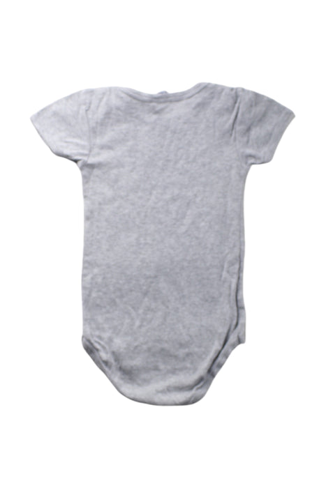 A Grey Short Sleeve Bodysuits from Petit Bateau in size 6-12M for neutral. (Back View)