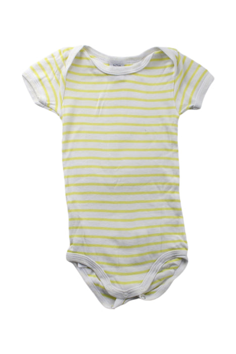 A White Short Sleeve Bodysuits from Petit Bateau in size 6-12M for neutral. (Front View)
