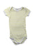 A White Short Sleeve Bodysuits from Petit Bateau in size 6-12M for neutral. (Front View)
