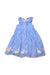 A Blue Sleeveless Dresses from Monsoon in size 2T for girl. (Front View)