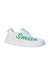 A White Slip Ons from Adidas in size 3T for boy. (Front View)