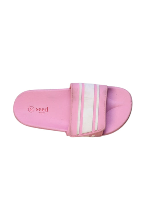 A Pink Sandals from Seed in size 6T for girl. (Front View)