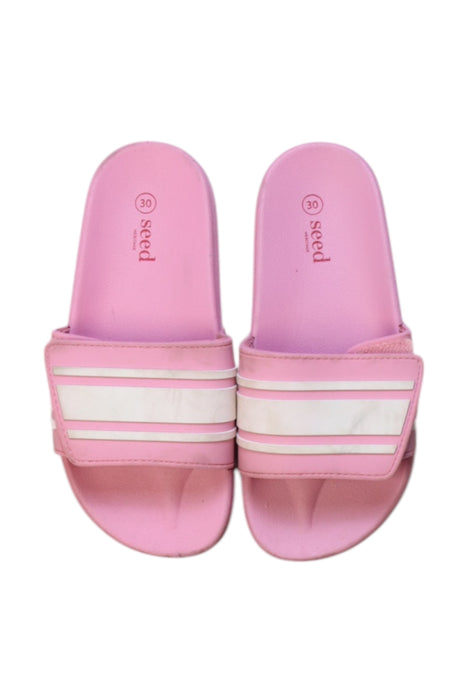 A Pink Sandals from Seed in size 6T for girl. (Back View)
