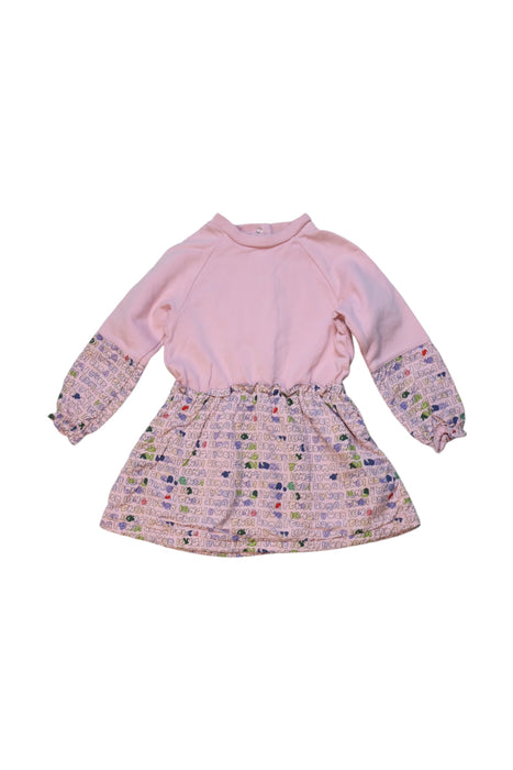 A Pink Long Sleeve Dresses from Fendi in size 6-12M for girl. (Front View)