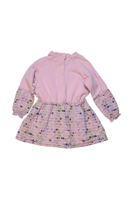 A Pink Long Sleeve Dresses from Fendi in size 6-12M for girl. (Back View)