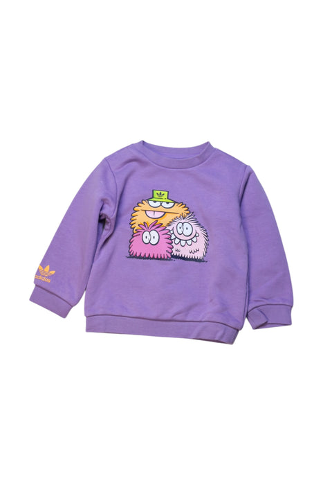 A Purple Crewneck Sweatshirts from Adidas in size 6-12M for girl. (Front View)