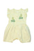 A Yellow Sleeveless Rompers from Graniph in size 6-12M for girl. (Front View)