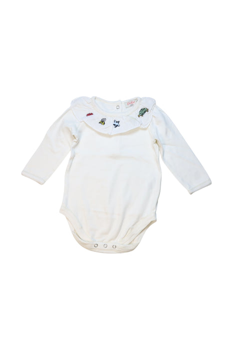 A White Long Sleeve Bodysuits from Cath Kidston in size 6-12M for girl. (Front View)