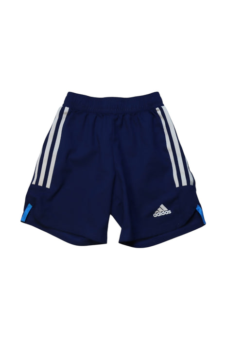 A Navy Shorts from Adidas in size 10Y for boy. (Front View)