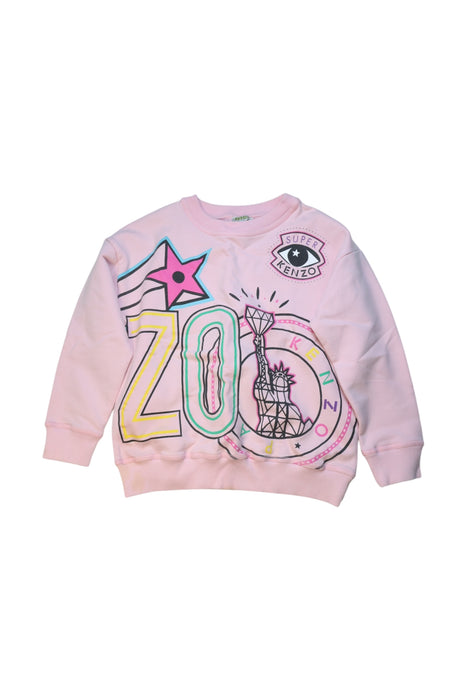 A Pink Sweatshirts from Kenzo in size 10Y for girl. (Front View)