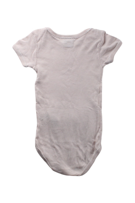 A Beige Short Sleeve Bodysuits from Petit Bateau in size 6-12M for neutral. (Back View)
