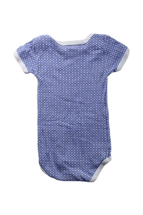A Blue Short Sleeve Bodysuits from Petit Bateau in size 6-12M for neutral. (Back View)