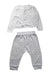 A White Pyjama Sets from Petit Bateau in size 12-18M for neutral. (Front View)