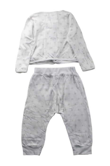 A White Pyjama Sets from Petit Bateau in size 12-18M for neutral. (Back View)