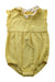 A Yellow Sleeveless Rompers from Chateau de Sable in size 3-6M for neutral. (Front View)