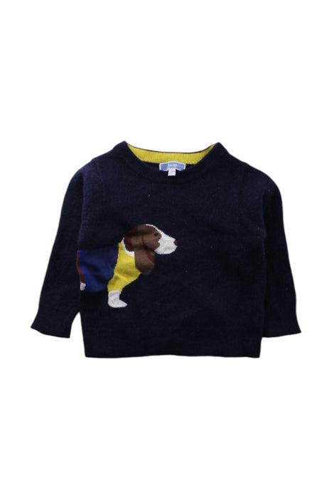 A Navy Long Sleeve Tops from Jacadi in size 3T for neutral. (Front View)